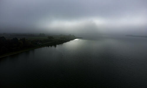 Foggy lake